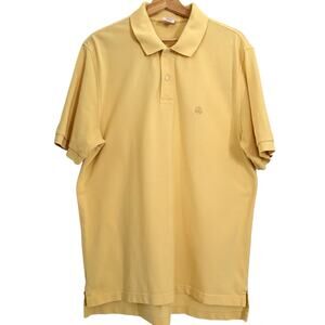 Brooks Brothers 100% Cotton Short Sleeve Performance Polo Shirt Butter Yellow L